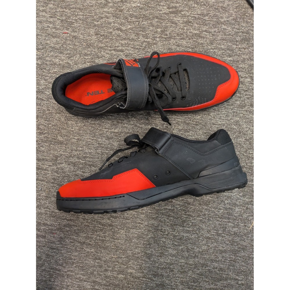 Five Ten Kestrel Lace Men's 14 Black Red Mountain Bike Shoes EF6961 Stealth